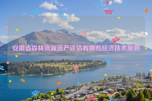 安徽省森林資源資產評估有哪些經濟技術原則