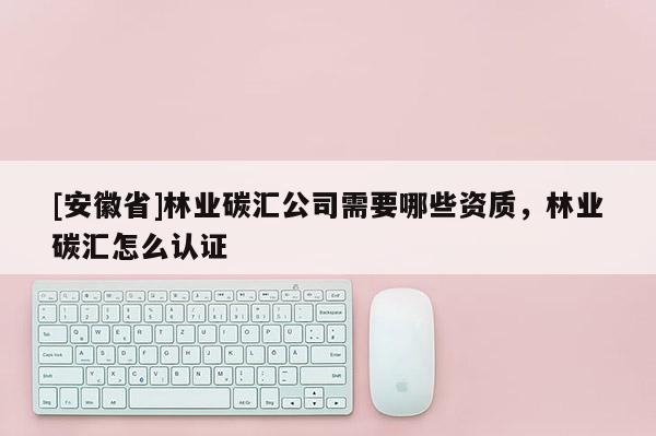 [安徽省]林業碳匯公司需要哪些資質，林業碳匯怎么認證