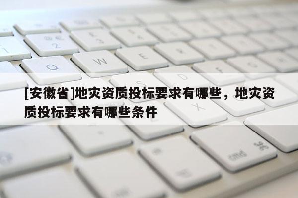 [安徽省]地災資質投標要求有哪些，地災資質投標要求有哪些條件