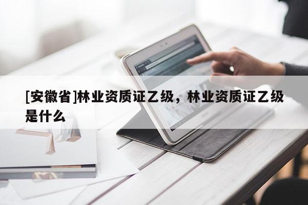 [安徽省]林業資質證乙級，林業資質證乙級是什么