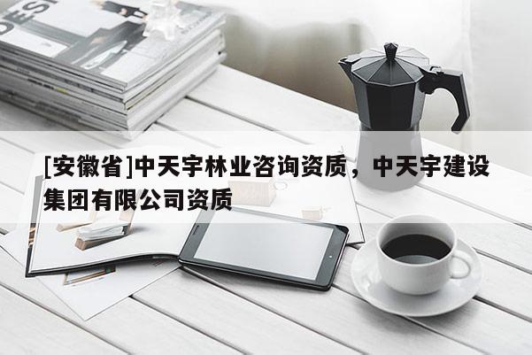 [安徽省]中天宇林業咨詢資質，中天宇建設集團有限公司資質