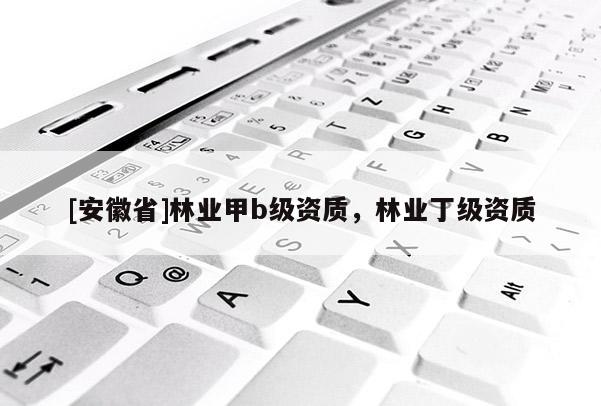 [安徽省]林業甲b級資質，林業丁級資質