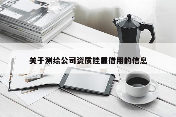 關于測繪公司資質掛靠借用的信息